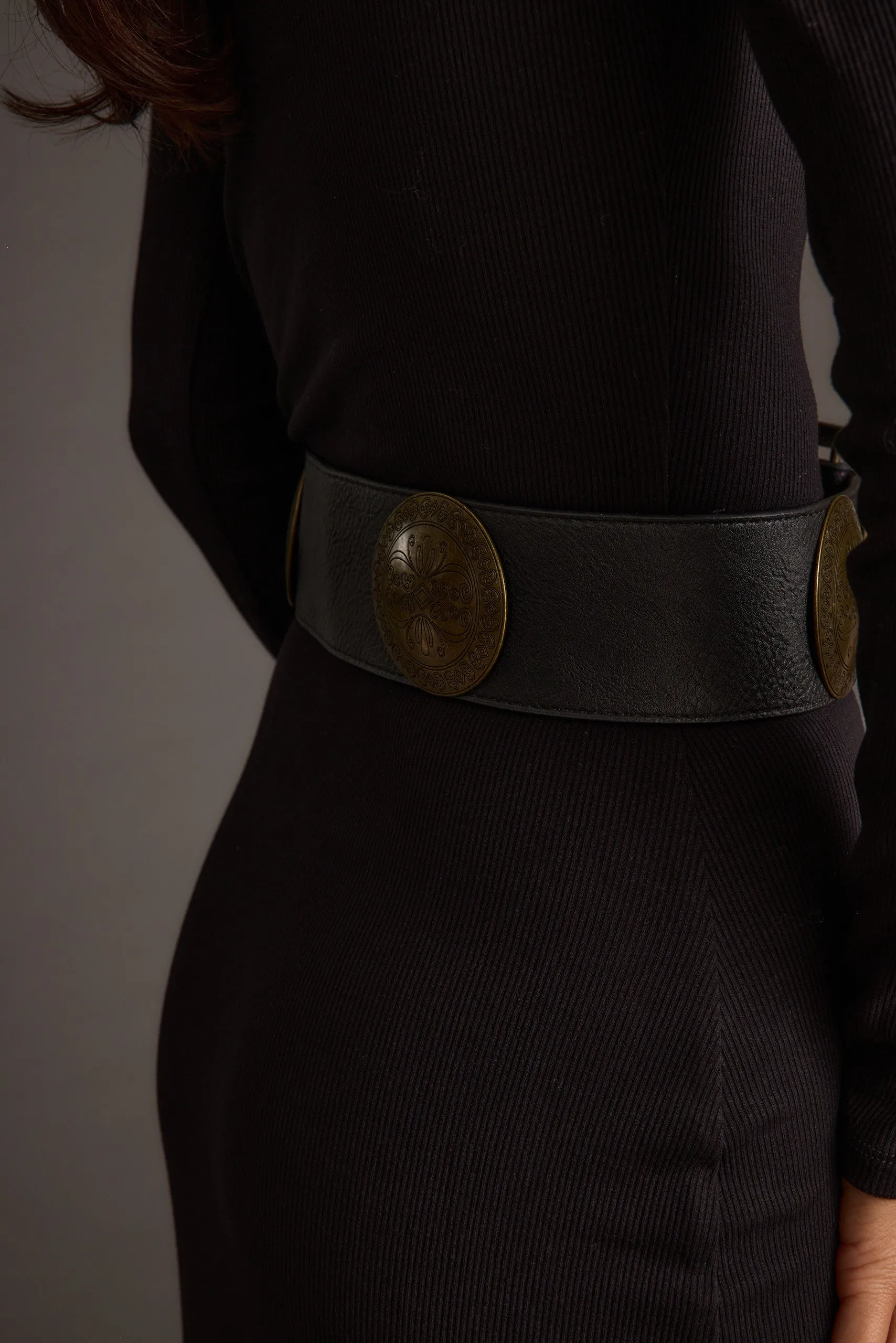 Greenwich Black Medallion Statement Belt sold by 12th Tribe product image thumbnail 4