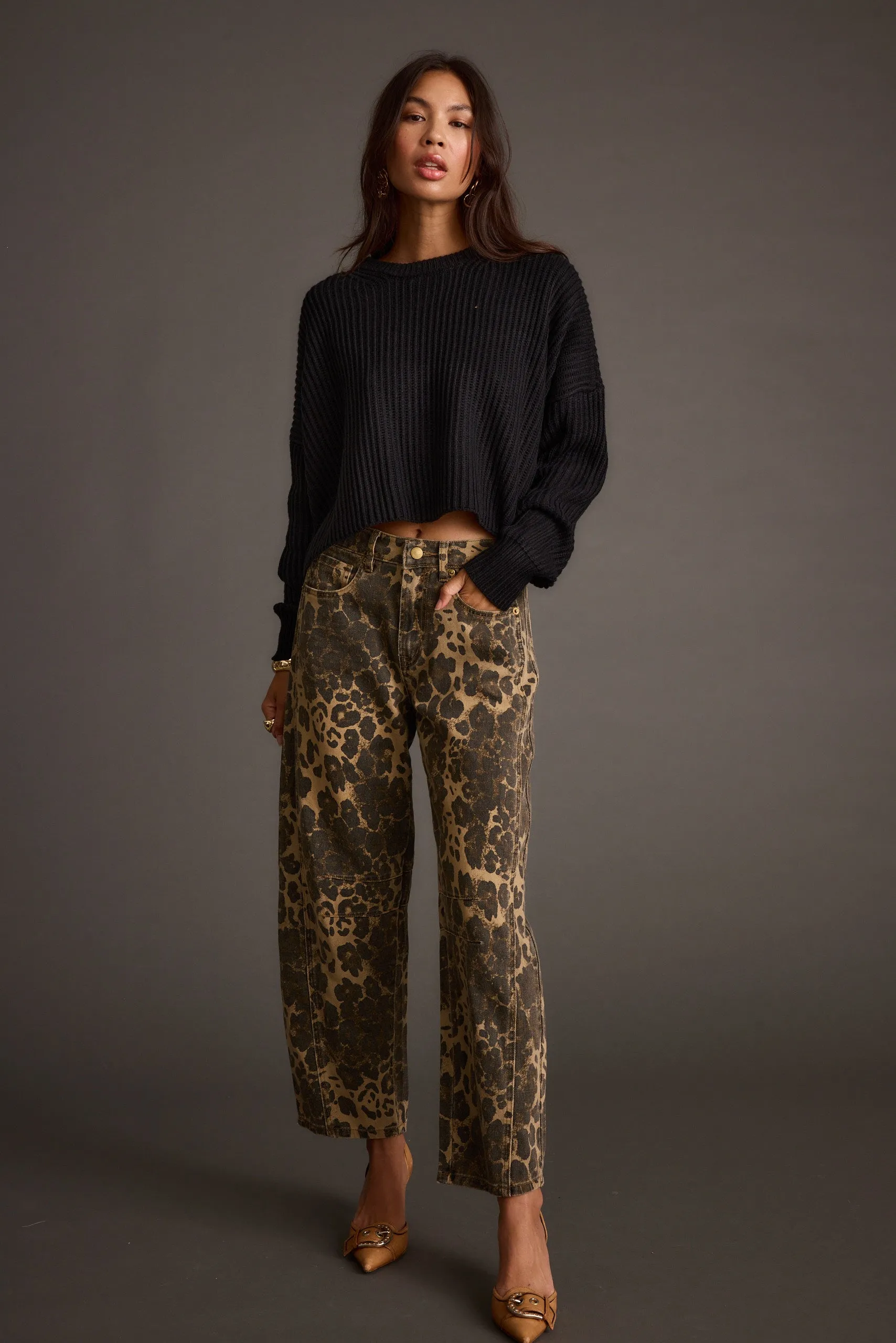 Maxine Black Cropped Sweater sold by 12th Tribe product image thumbnail 4