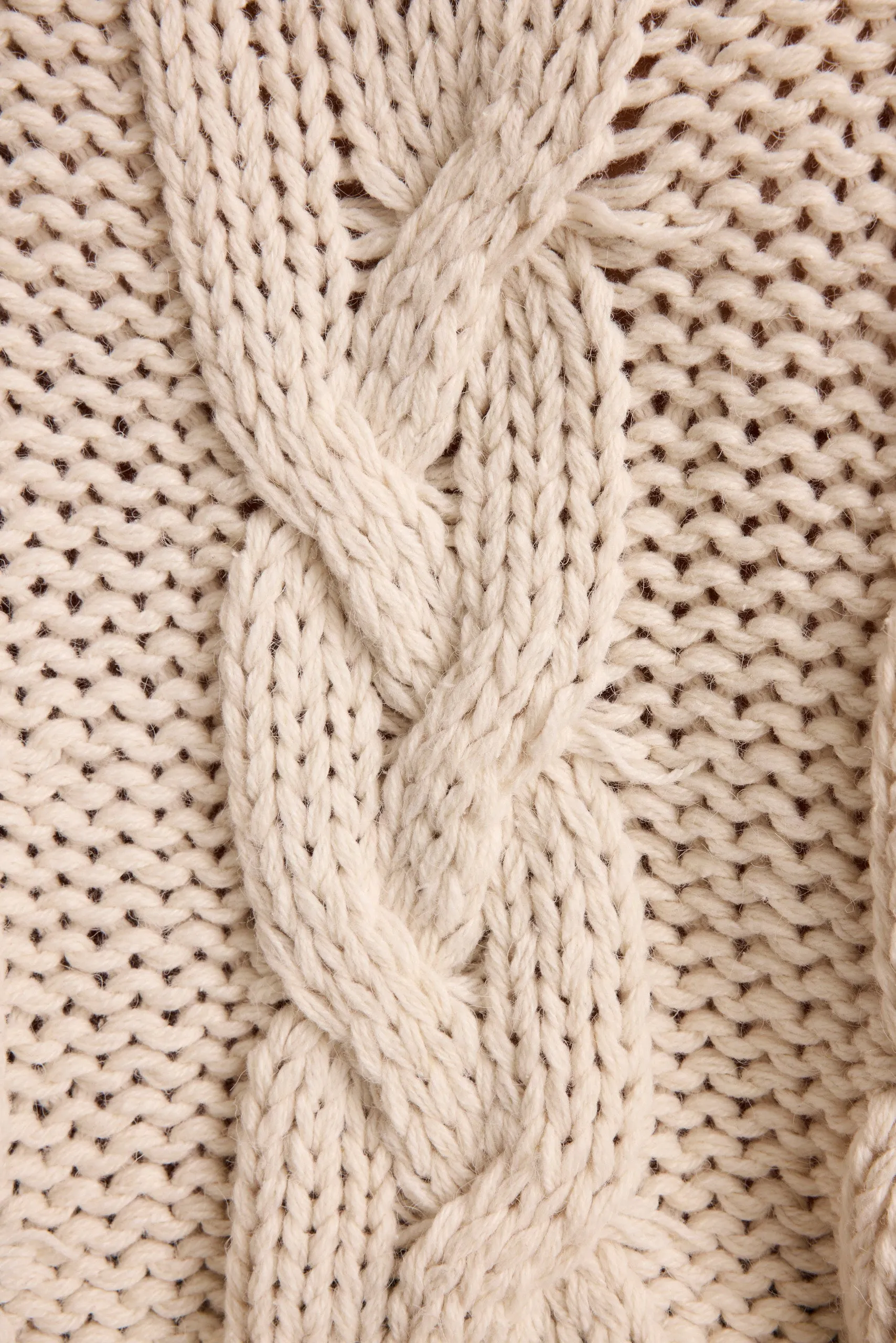 Remi Ivory Cable Knit Sweater sold by 12th Tribe product image thumbnail 4