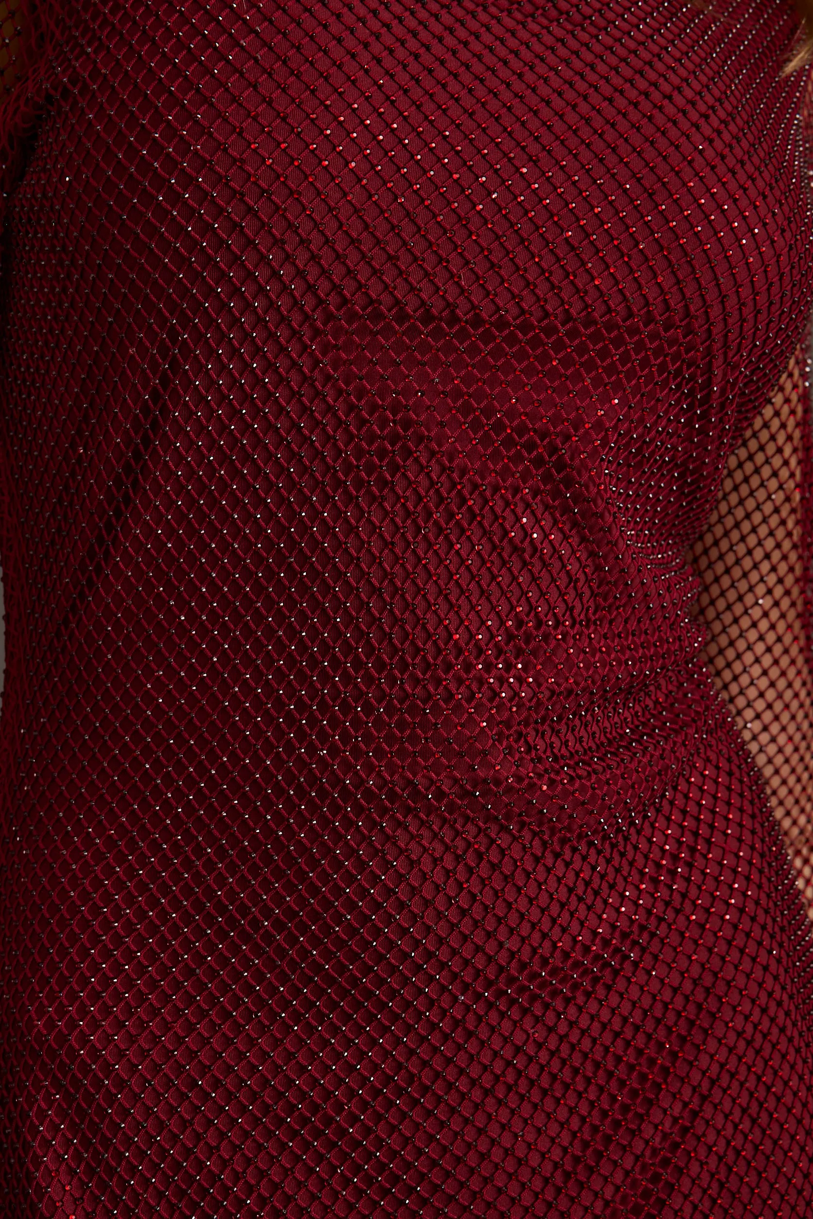 Anna Mulberry Rhinestone Mesh Mini Dress sold by 12th Tribe product image thumbnail 3