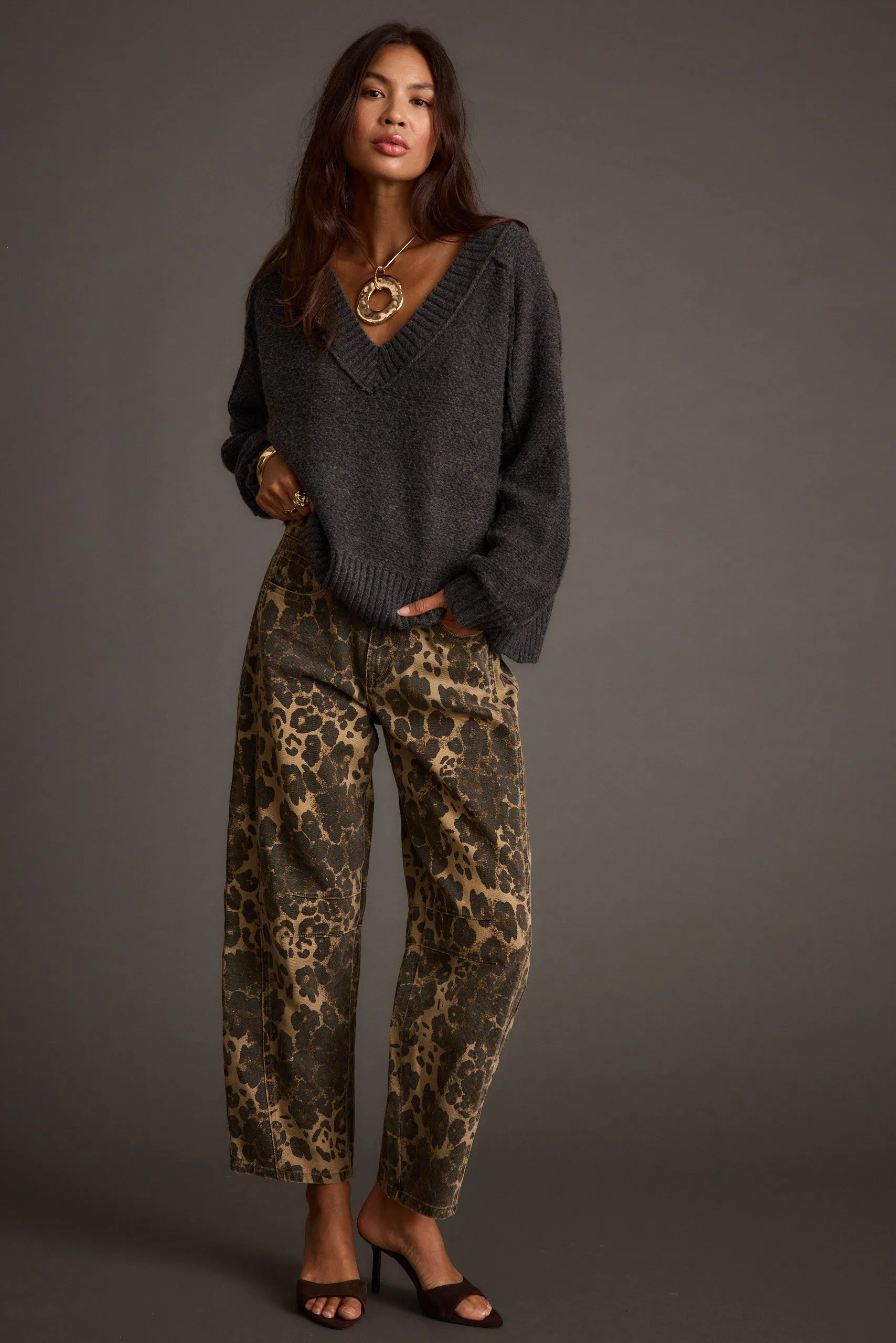 Colorado Charcoal V Neck Sweater sold by 12th Tribe product image thumbnail 5