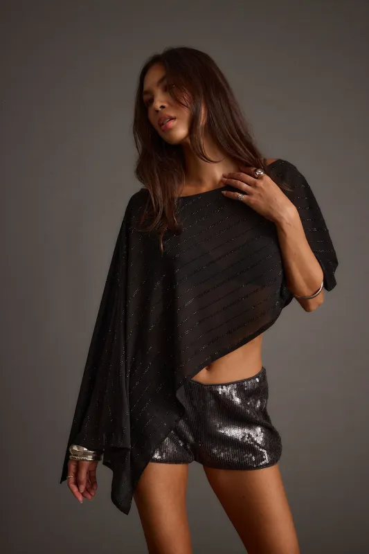 Oasis Black Rhinestone Shawl sold by 12th Tribe