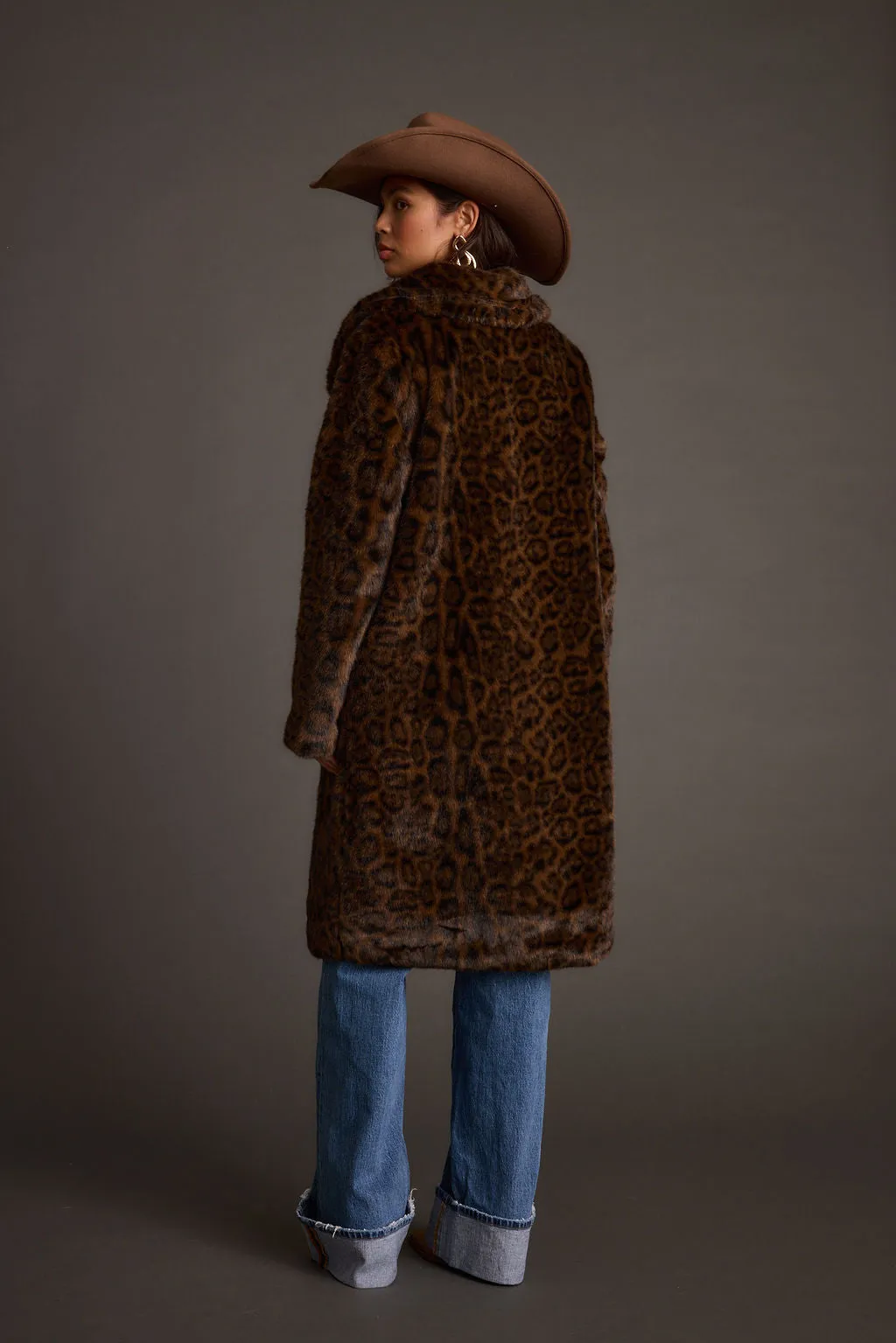 Rochelle Leopard Faux Fur Coat sold by 12th Tribe product image thumbnail 3