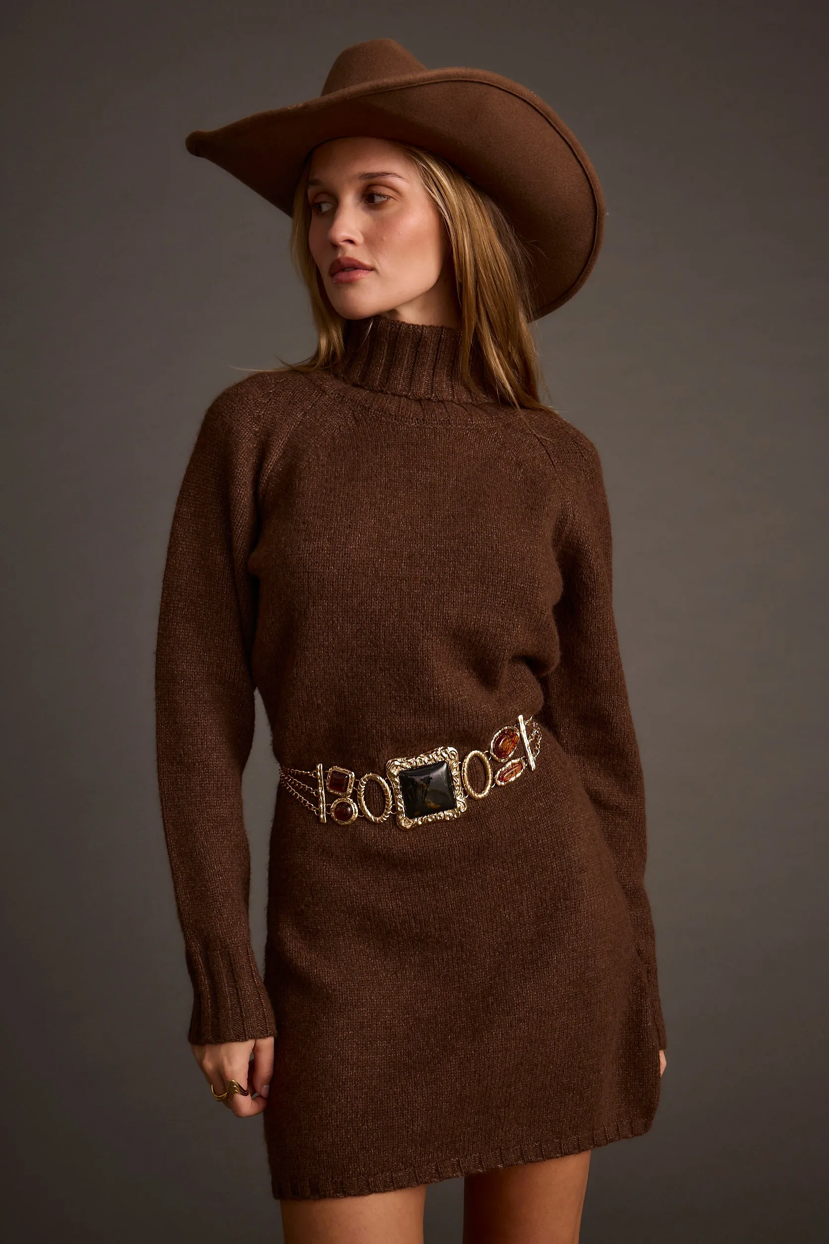 Topanga Mocha Sweater Mini Dress sold by 12th Tribe product image thumbnail 2