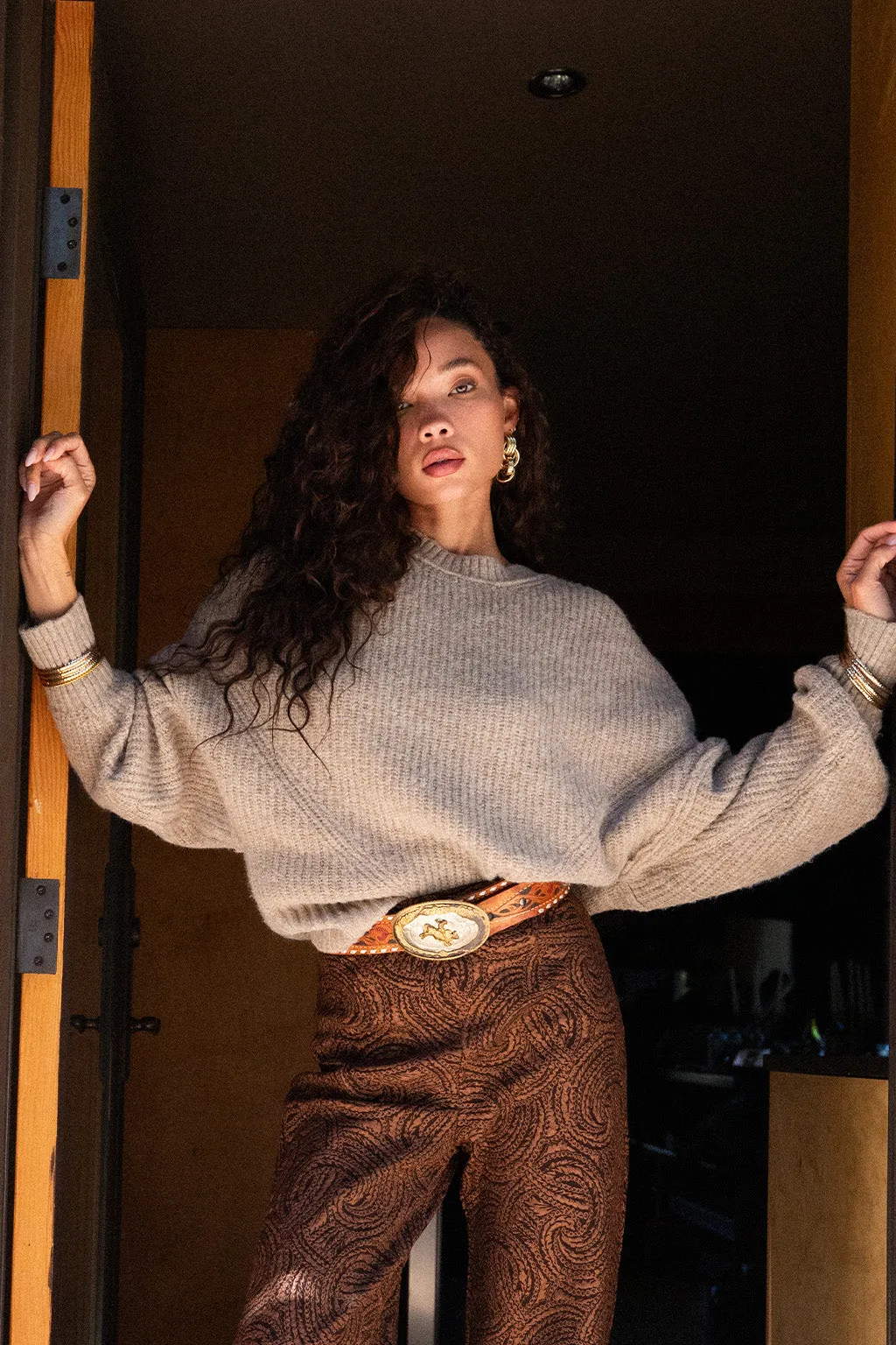 Shae Taupe Pullover Sweater sold by 12th Tribe product image thumbnail 5