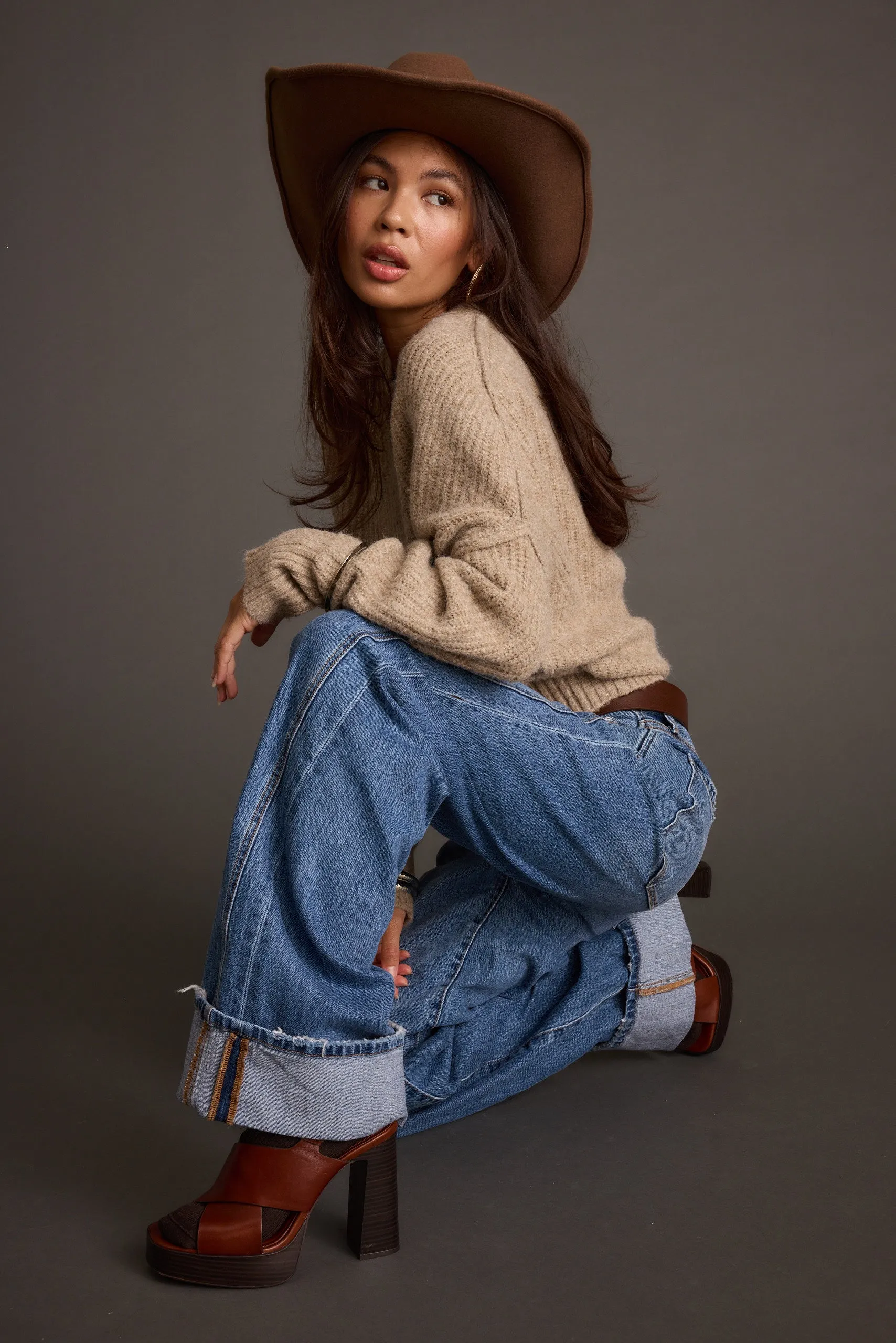 Shae Taupe Pullover Sweater sold by 12th Tribe product image thumbnail 3