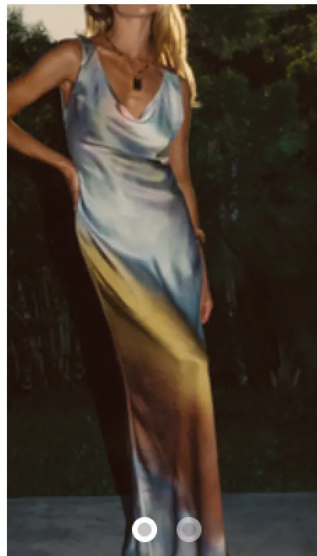 Dolce Golden Ombre Cowl Maxi Dress sold by 12th Tribe