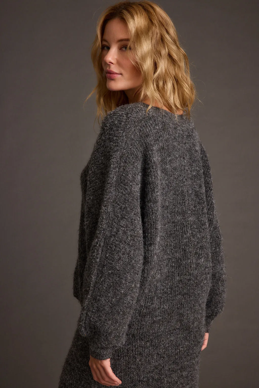 Glacier Charcoal V Neck Sweater sold by 12th Tribe product image thumbnail 2