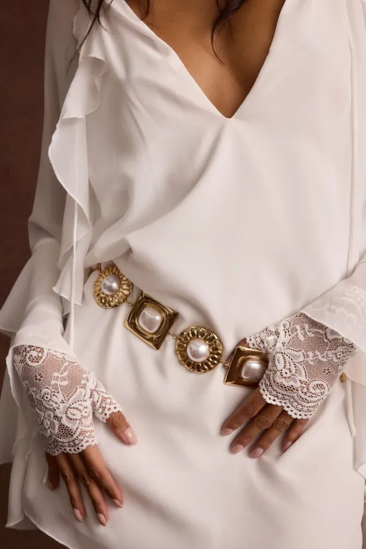 Beau Pearl Statement Chain Belt sold by 12th Tribe