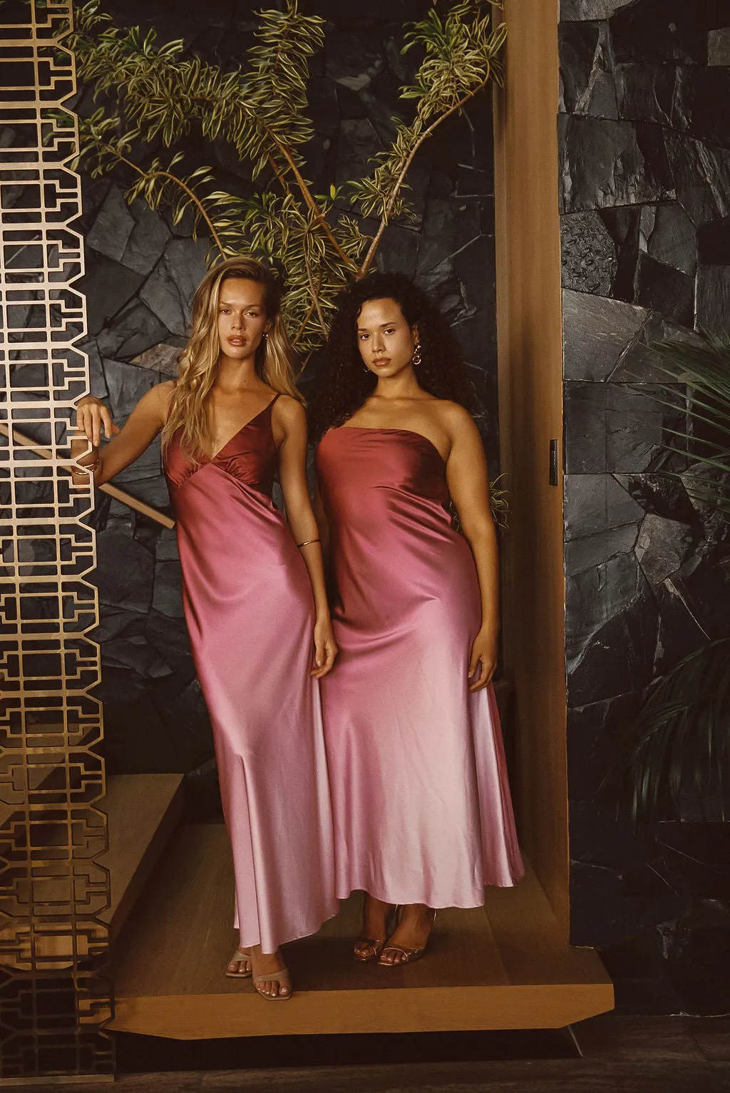 Natalia Strapless Mulberry Ombre Dress sold by 12th Tribe