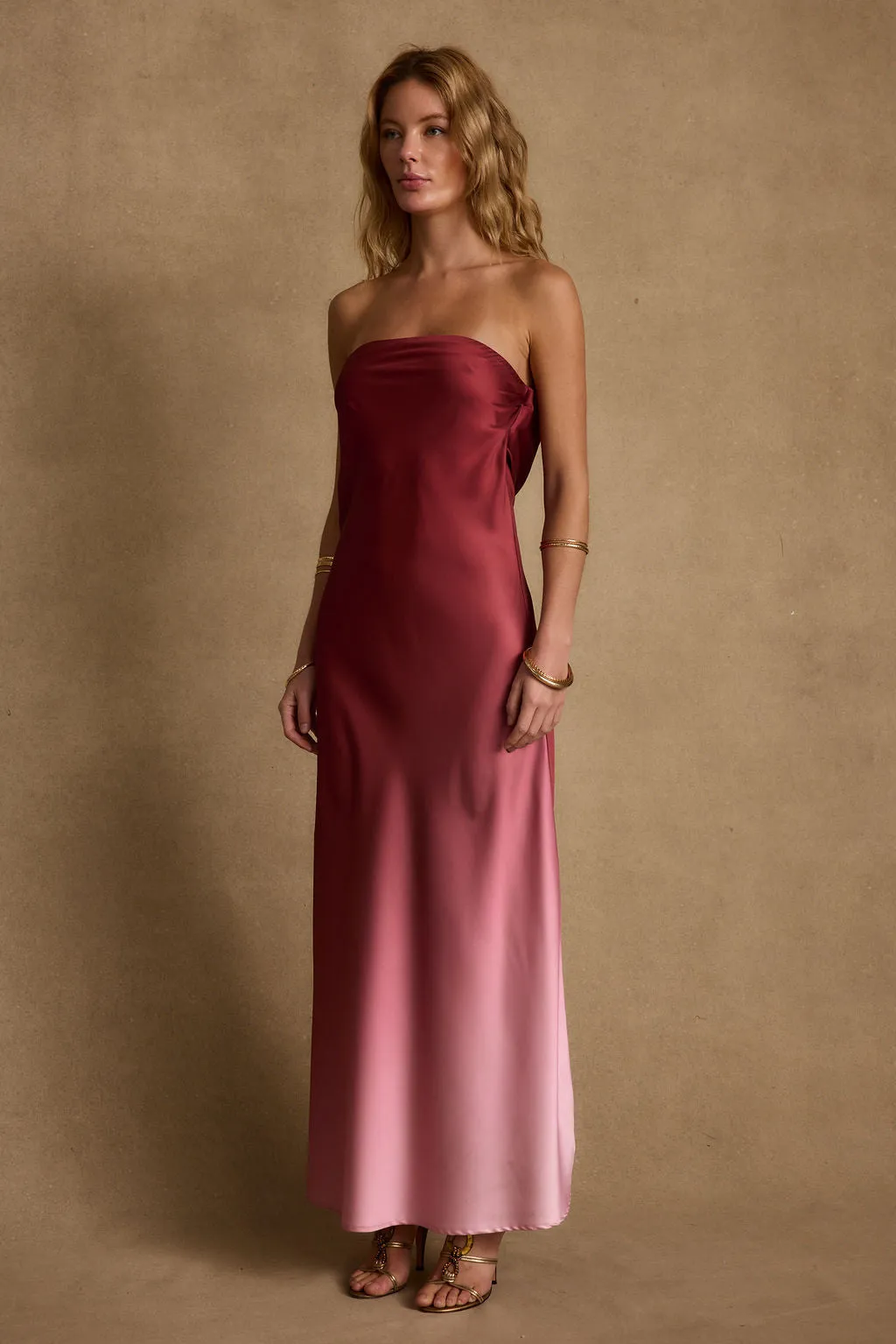 Natalia Strapless Mulberry Ombre Dress sold by 12th Tribe product image thumbnail 2