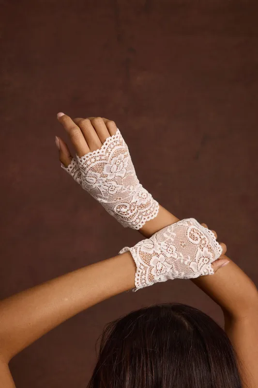 Bells White Lace Bridal Gloves sold by 12th Tribe
