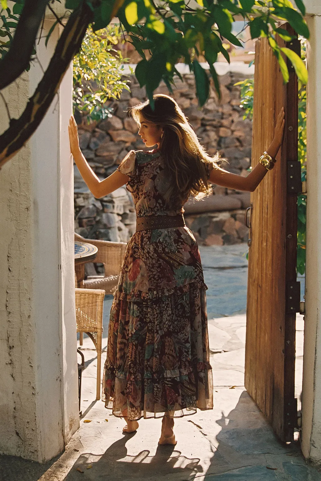 Sundance Rust Multi Printed Maxi Dress sold by 12th Tribe product image thumbnail 3