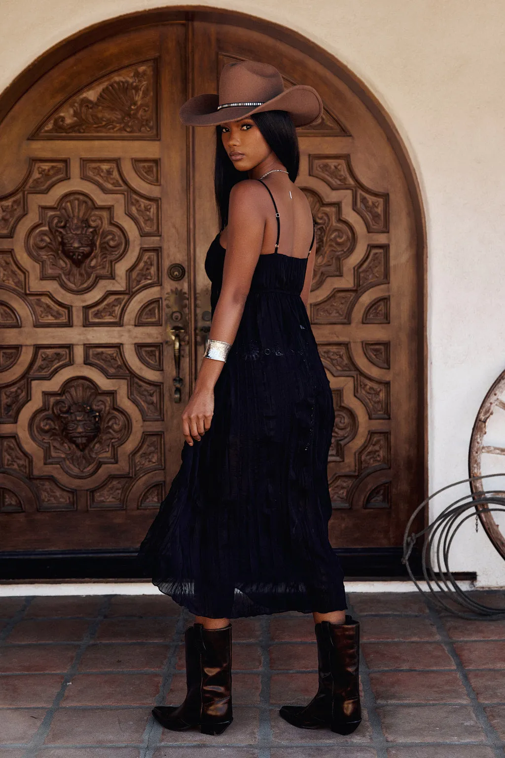 Mischa Black Longline Cami Top sold by 12th Tribe product image thumbnail 2