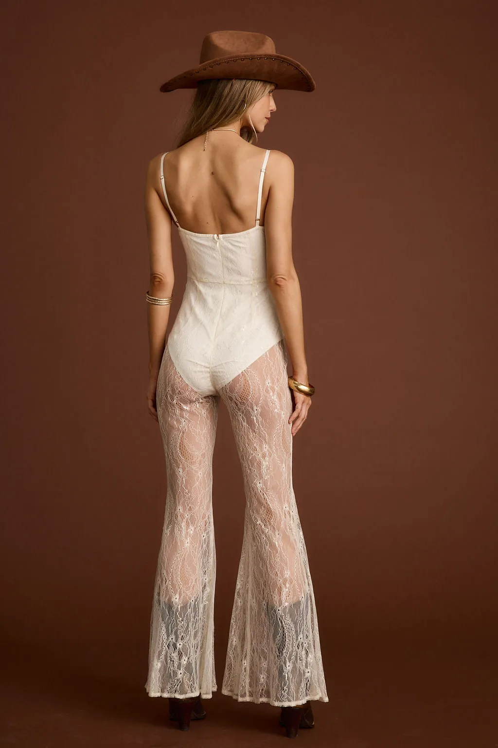Belladonna Cream Lace Jumpsuit sold by 12th Tribe product image thumbnail 5