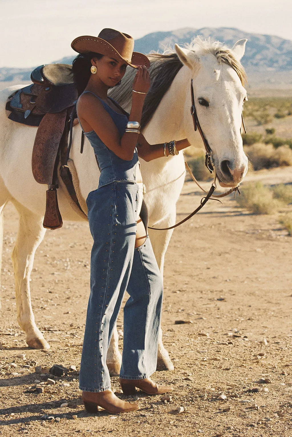Revelry Studded Denim Chaps sold by 12th Tribe product image thumbnail 3
