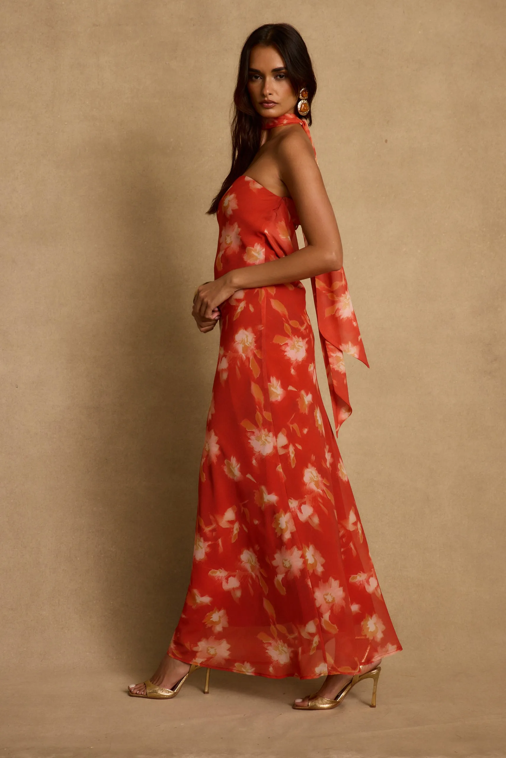 Natalia Poppy Red Strapless Maxi Dress sold by 12th Tribe product image thumbnail 3