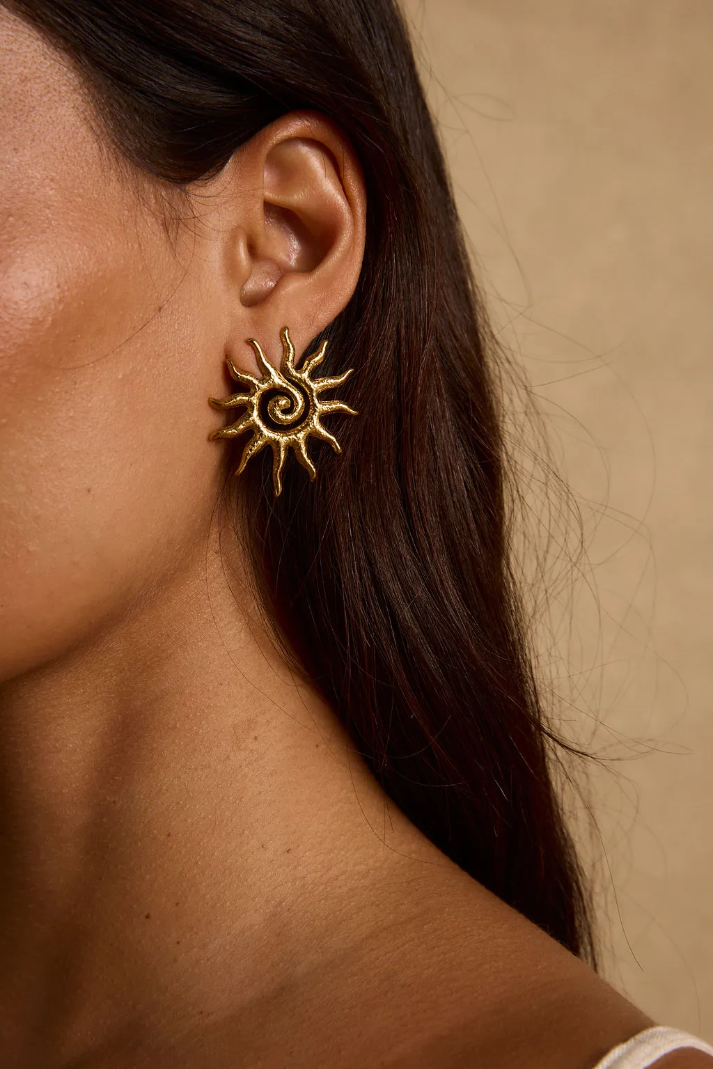 Sunrise Gold Earrings sold by 12th Tribe product image thumbnail 2