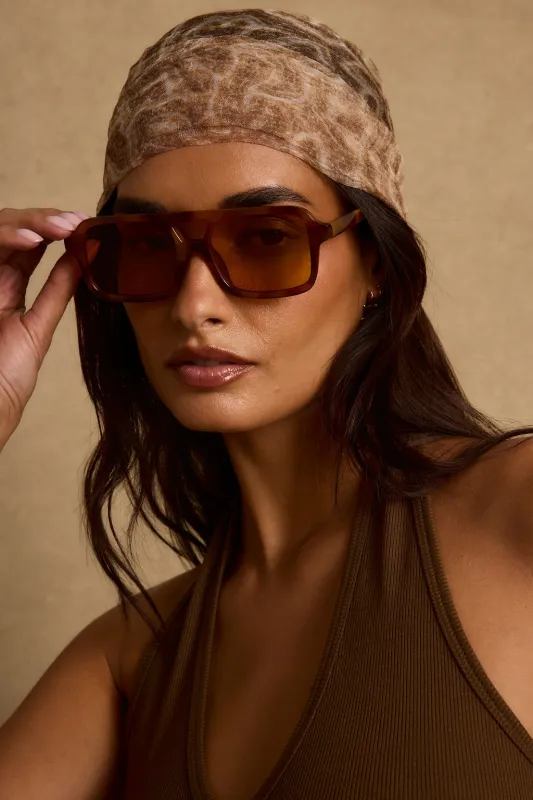 Horizon Tortoise Shell Aviator Sunglasses made by 12th Tribe