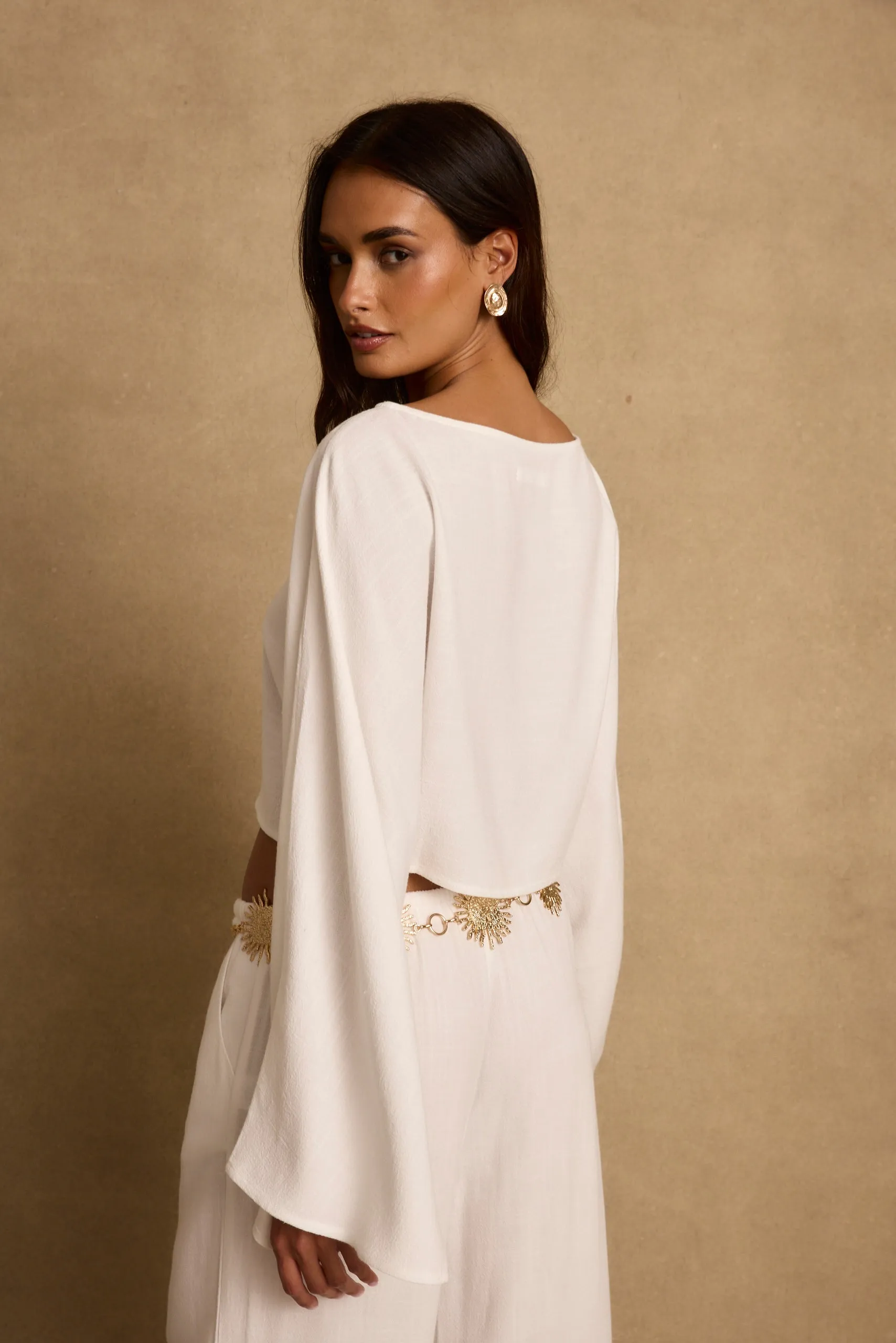 Clear Breeze White Linen Top sold by 12th Tribe product image thumbnail 5