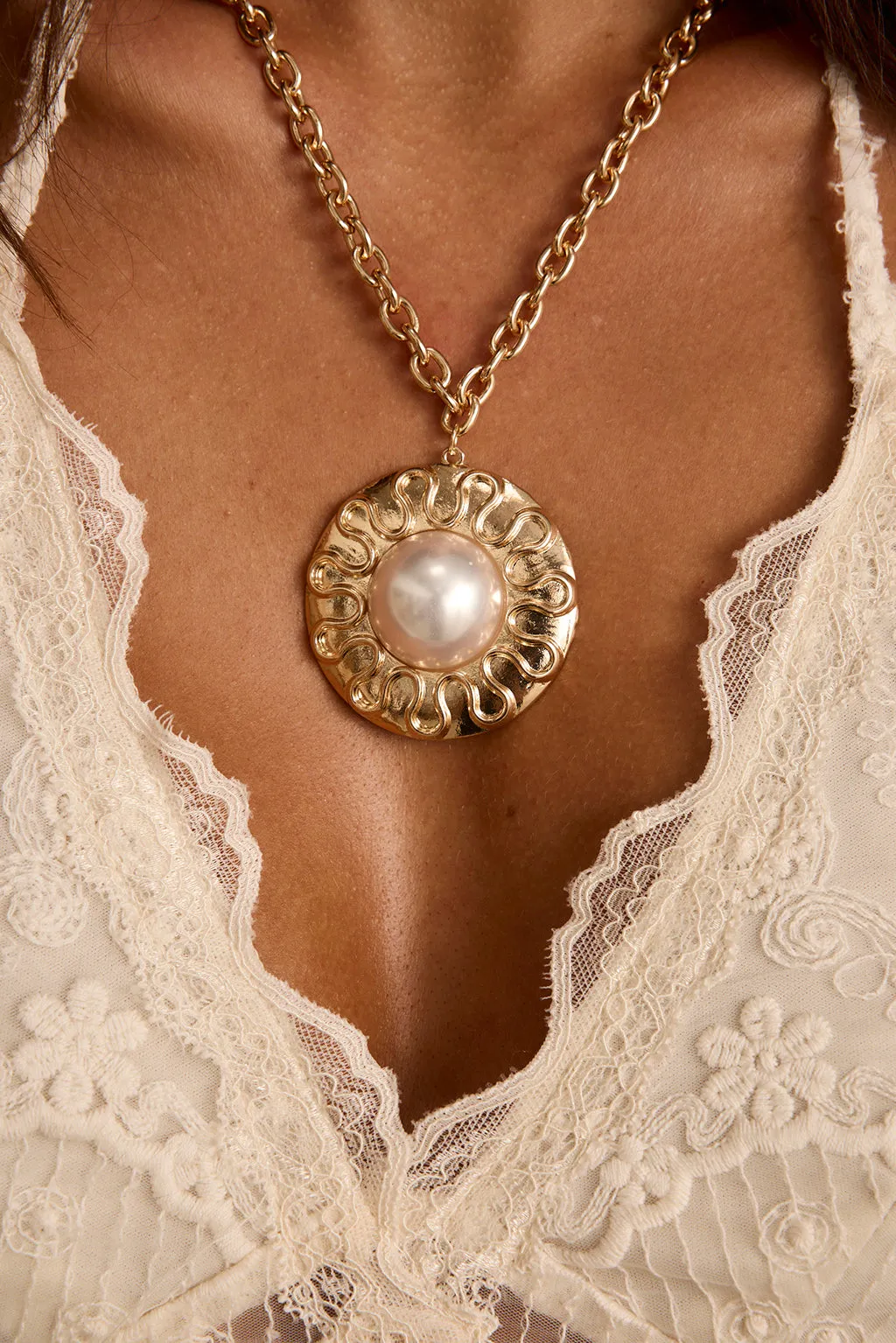 Geneva Gold Pendant Necklace sold by 12th Tribe product image thumbnail 2