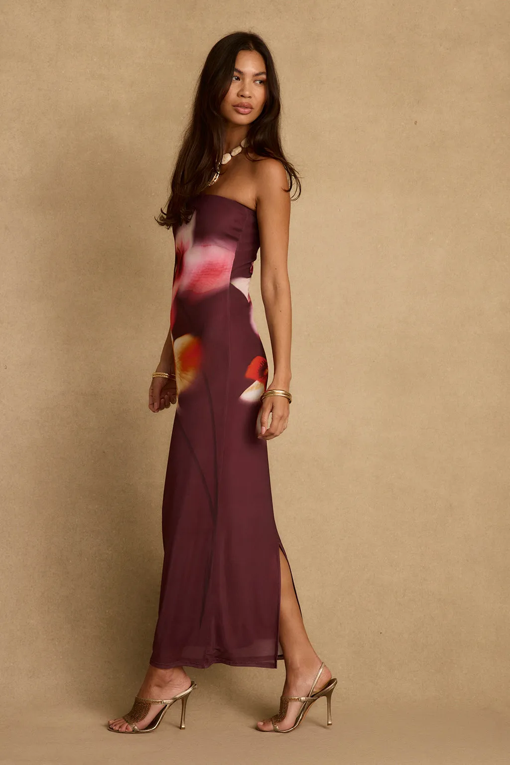 Avani Plum Floral Maxi Dress sold by 12th Tribe product image thumbnail 2