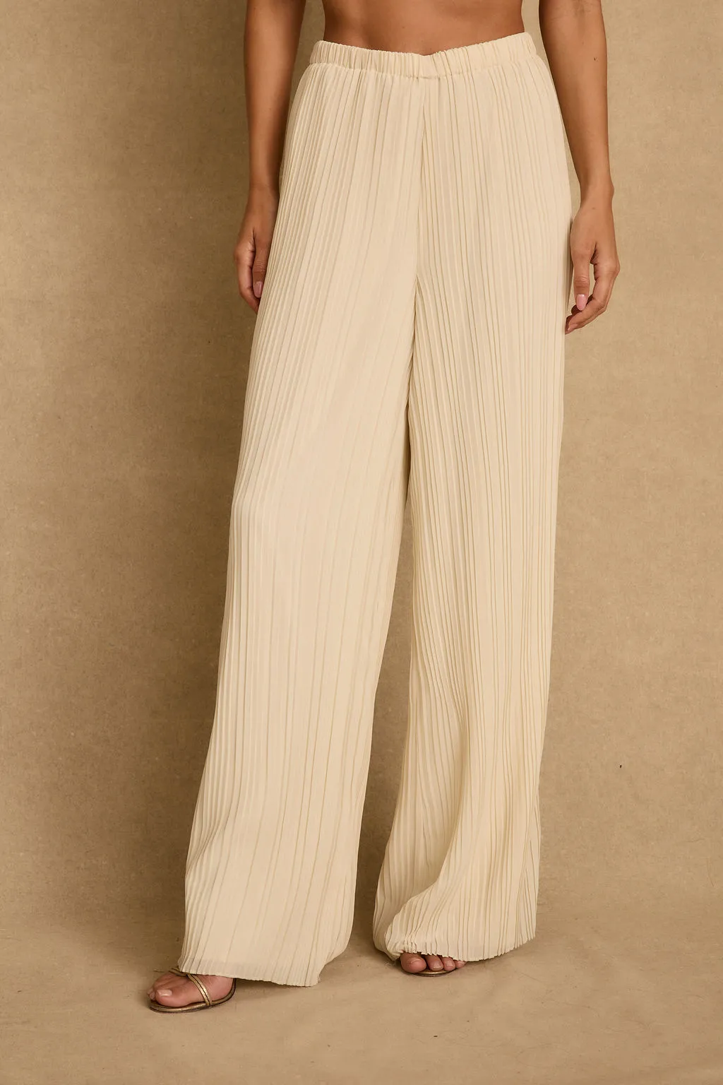 Zaria Cream Plisse Pants sold by 12th Tribe product image thumbnail 2