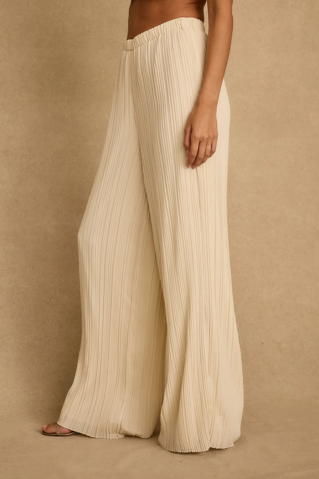 Zaria Cream Plisse Pants sold by 12th Tribe product image thumbnail 4