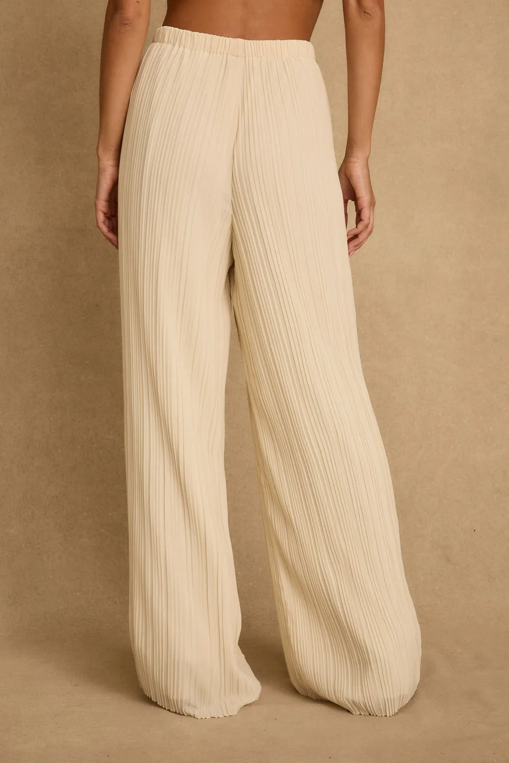 Zaria Cream Plisse Pants sold by 12th Tribe product image thumbnail 3