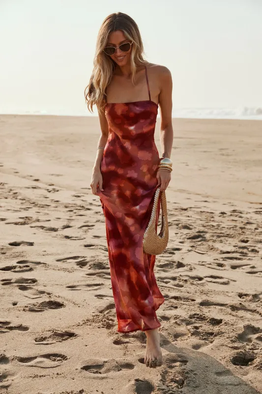Maris Plum Floral Maxi Dress made by 12th Tribe
