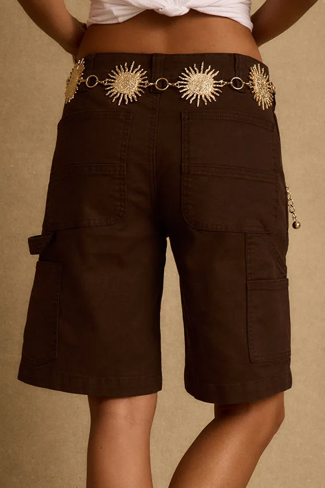 Parker Mocha Low Rise Cargo Short sold by 12th Tribe product image thumbnail 3