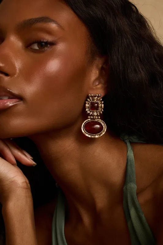 Villa Amber Earrings made by 12th Tribe