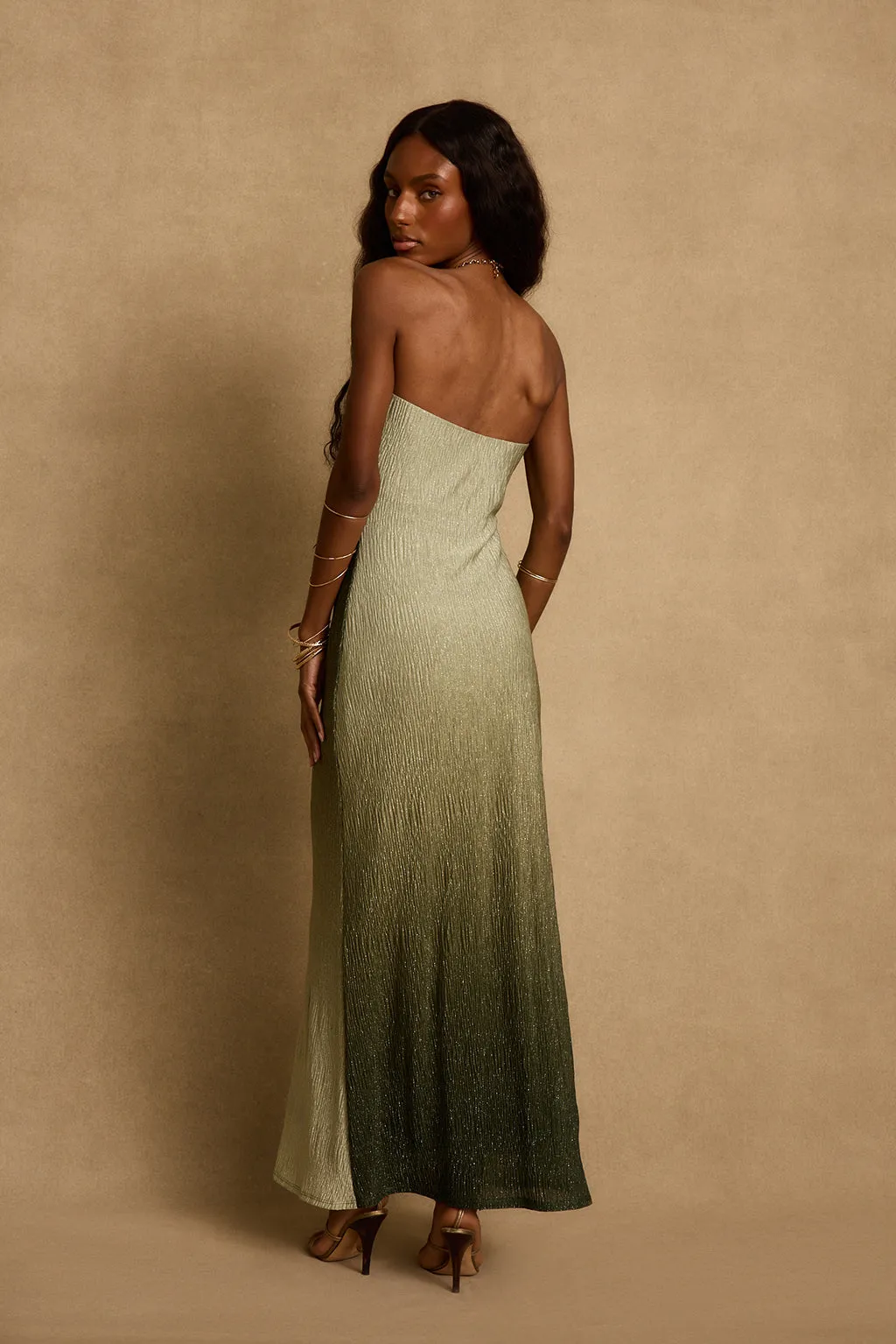 Brianna Sage Ombre Strapless Maxi Dress sold by 12th Tribe product image thumbnail 3