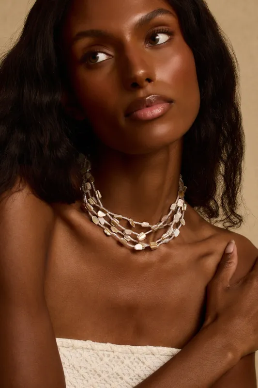 Kailua Shell Stacked Necklace made by 12th Tribe