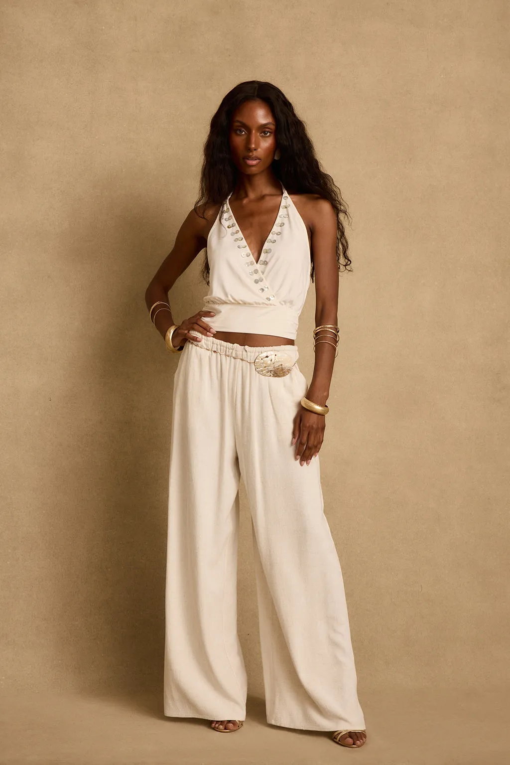 Venice Ivory Halter Top sold by 12th Tribe product image thumbnail 4