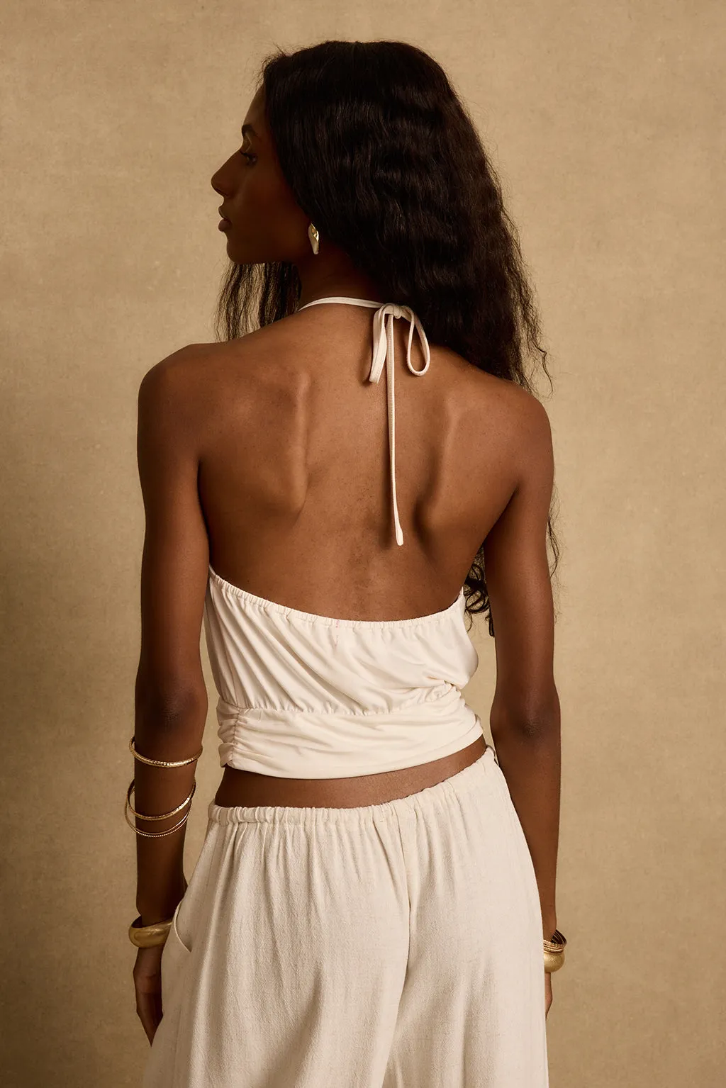 Venice Ivory Halter Top sold by 12th Tribe product image thumbnail 2