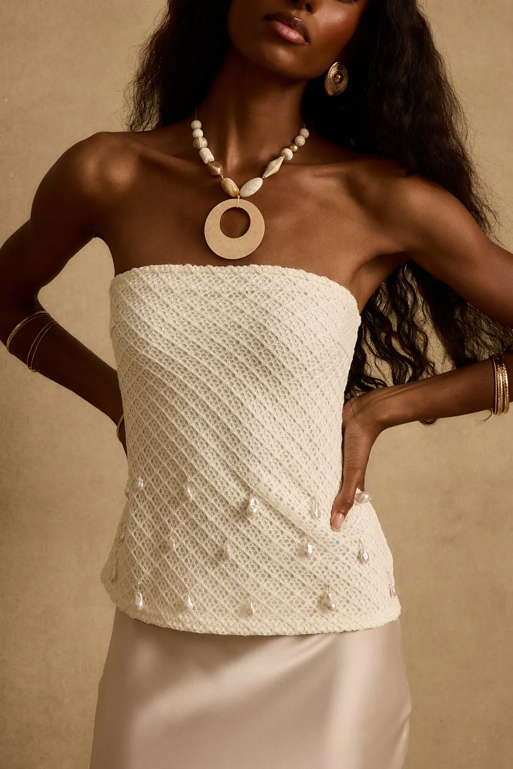 Laguna Pearl Strapless Top sold by 12th Tribe product image thumbnail 5