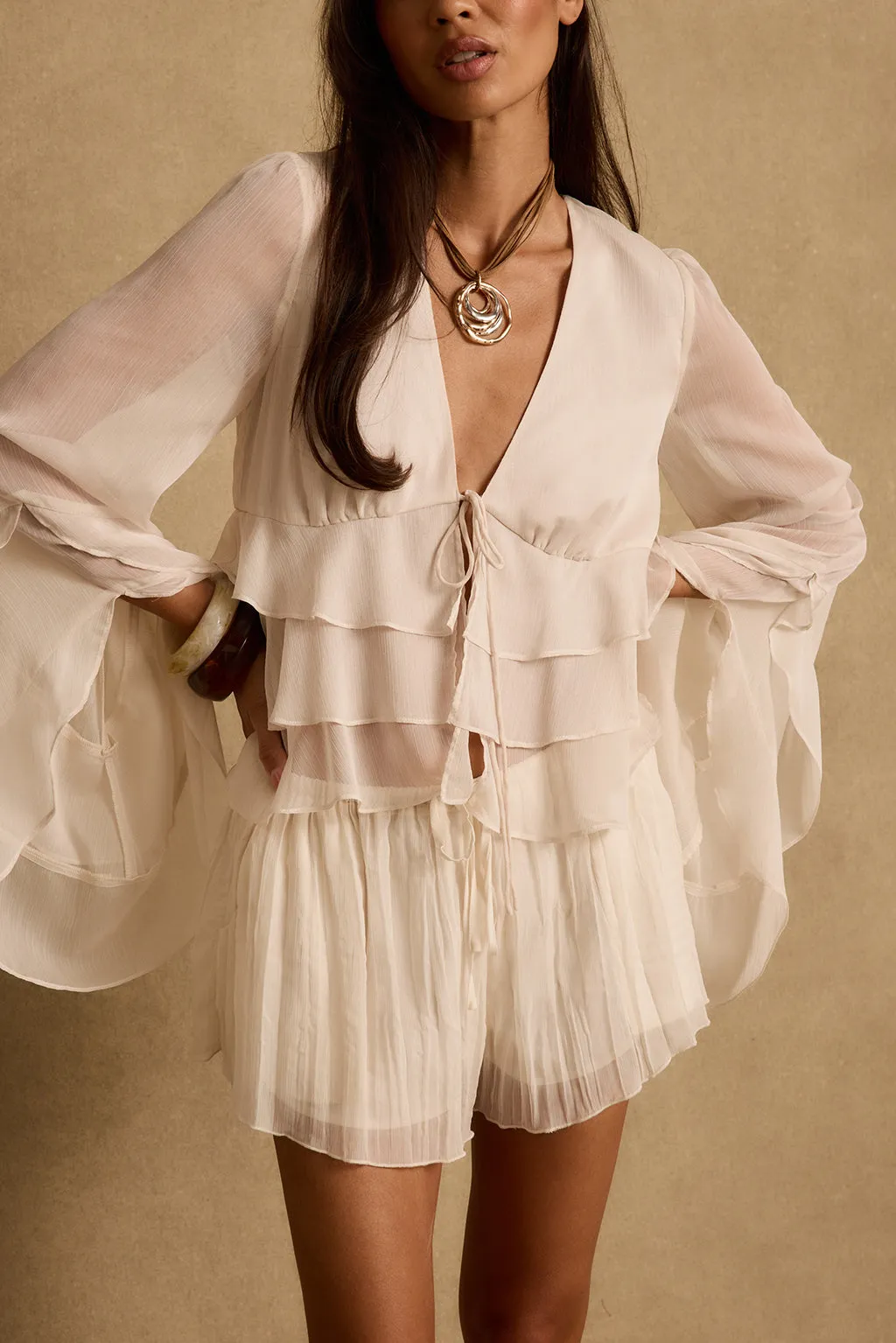 Alana Cream Blouse sold by 12th Tribe product image thumbnail 5
