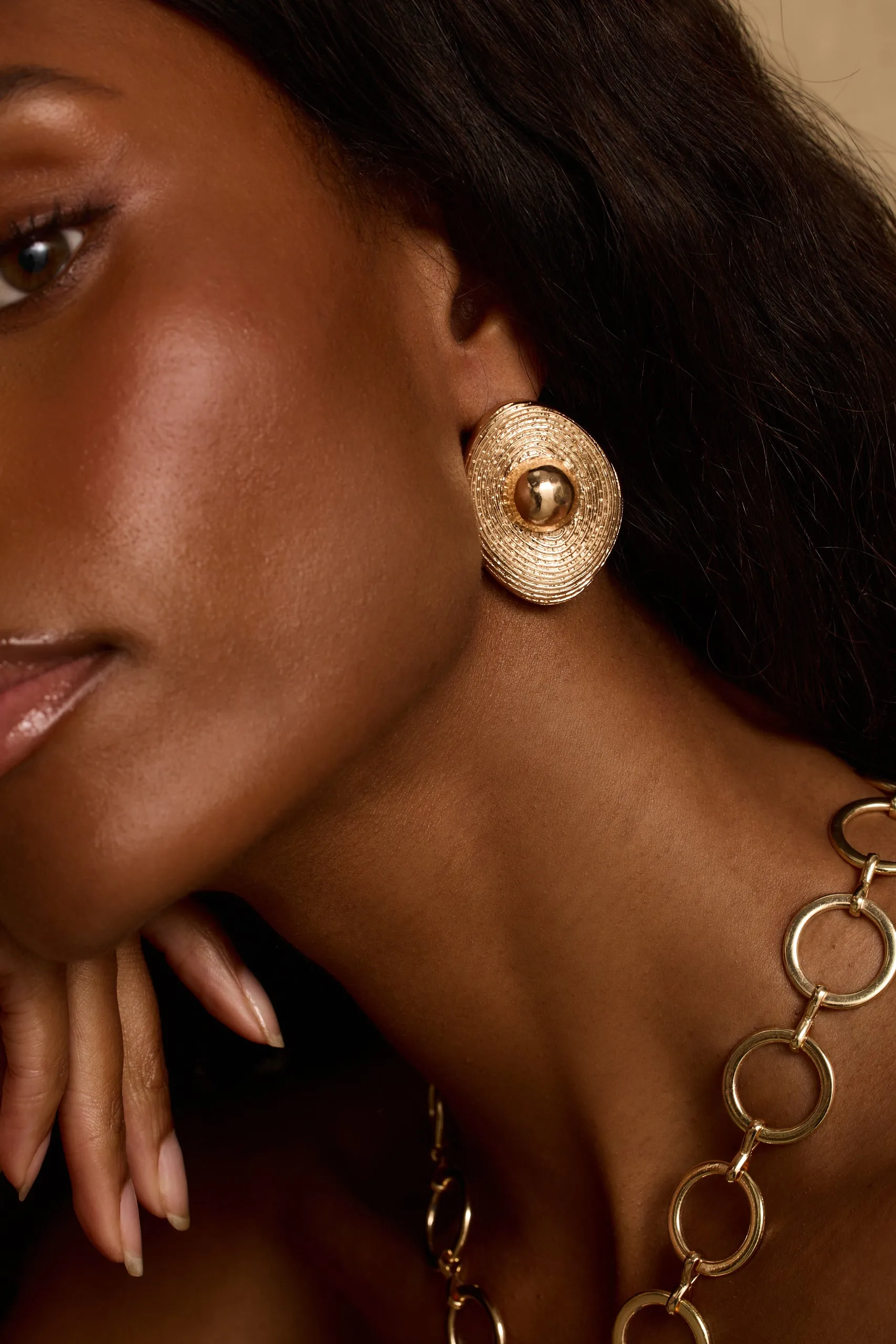 Zenith Gold Earrings sold by 12th Tribe product image thumbnail 2