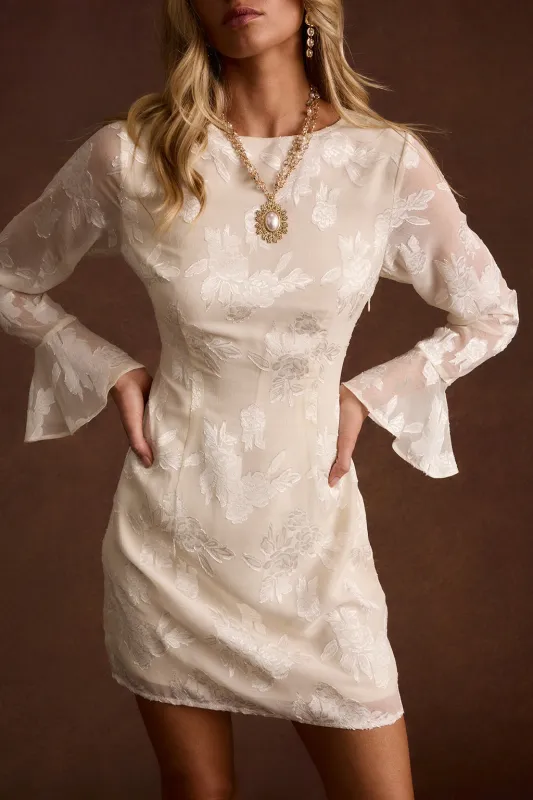 Marissa Ivory Floral Mini Dress made by 12th Tribe