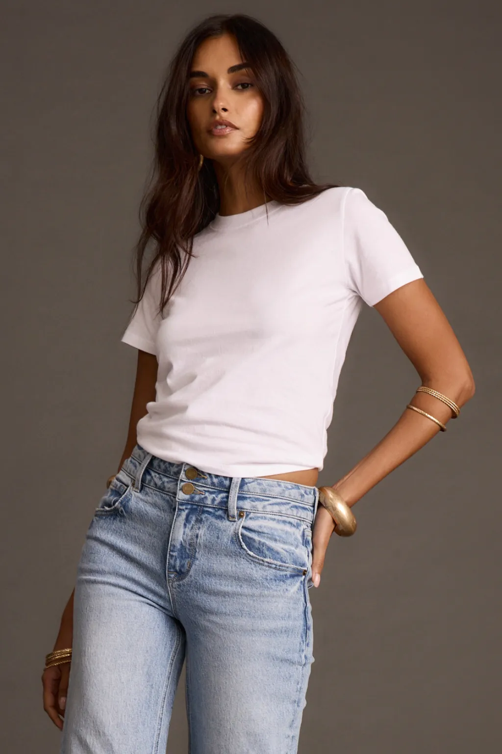 Essential White Fitted Tee sold by 12th Tribe product image thumbnail 2