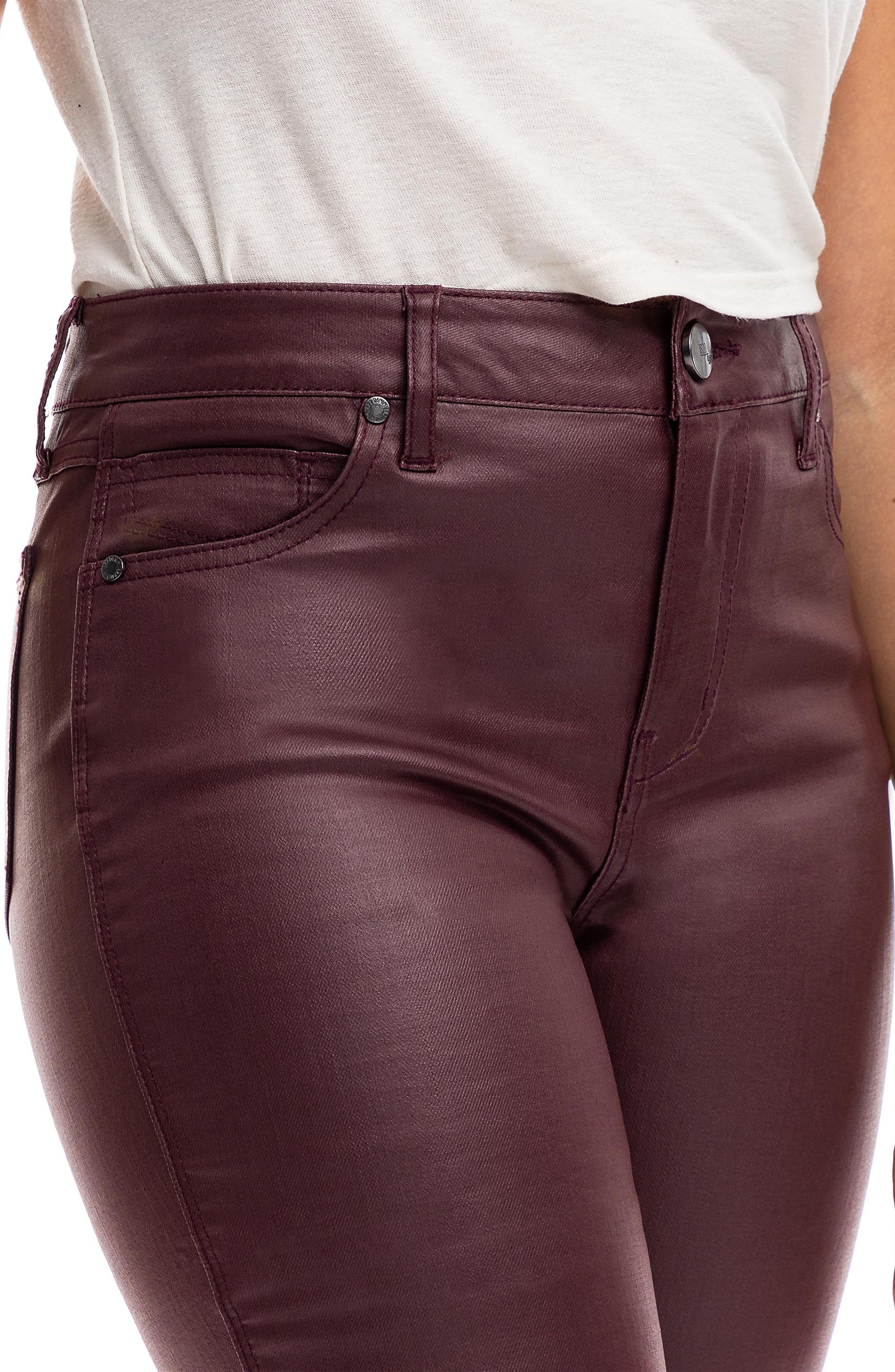 Classic 30" High-Rise Coated Skinny In Vineyard Wine sold by 1822 Denim product image thumbnail 6