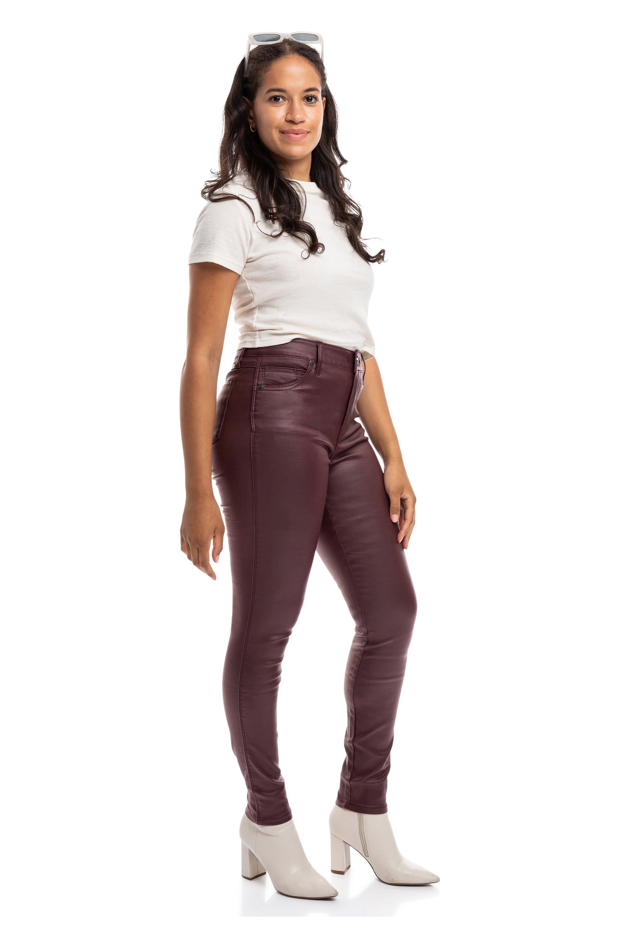 Classic 30" High-Rise Coated Skinny In Vineyard Wine sold by 1822 Denim product image thumbnail 2
