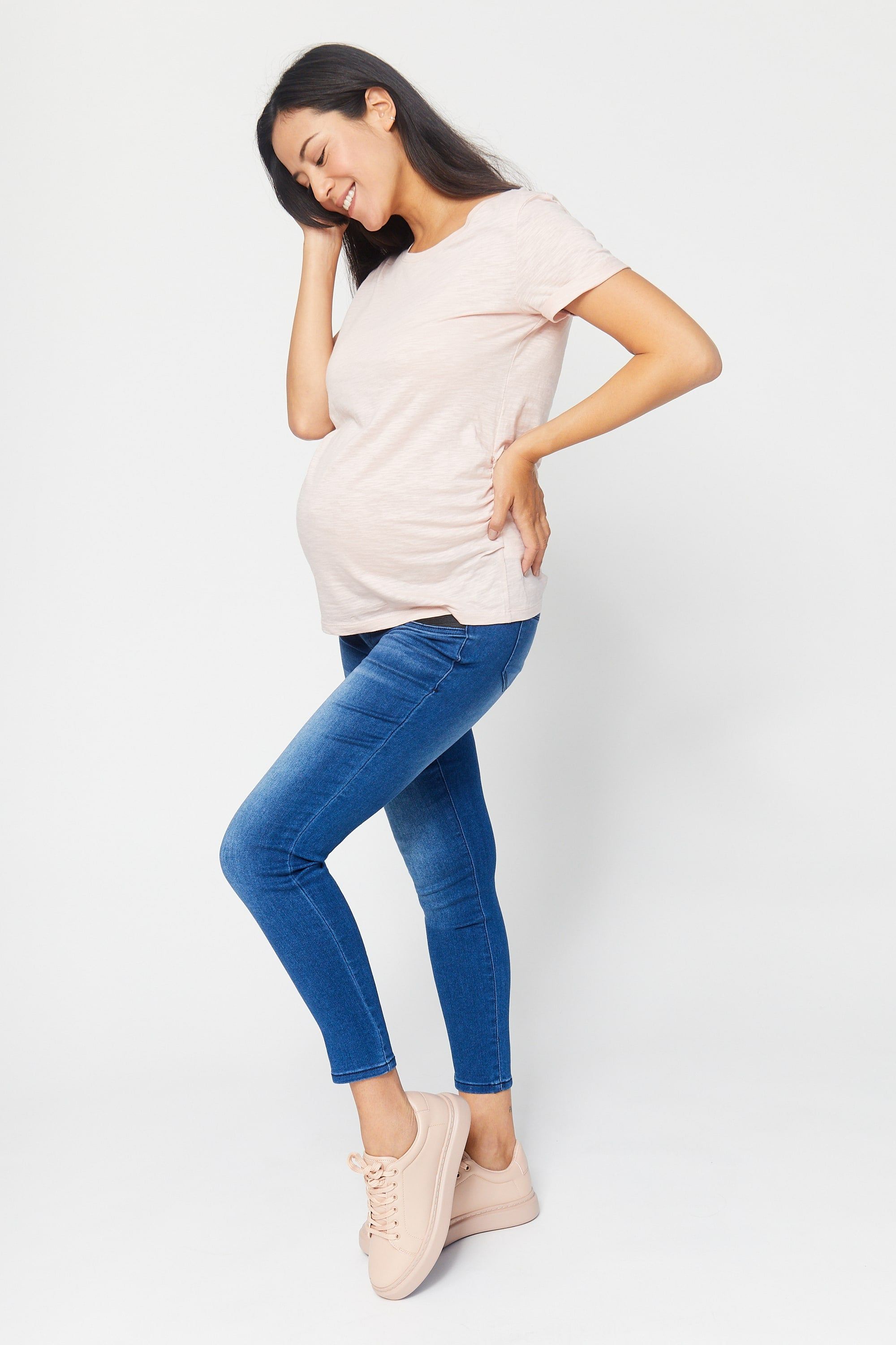 Maternity 27" Butter Ankle Skinny With Side Panels In Wynter Donna sold by 1822 Denim