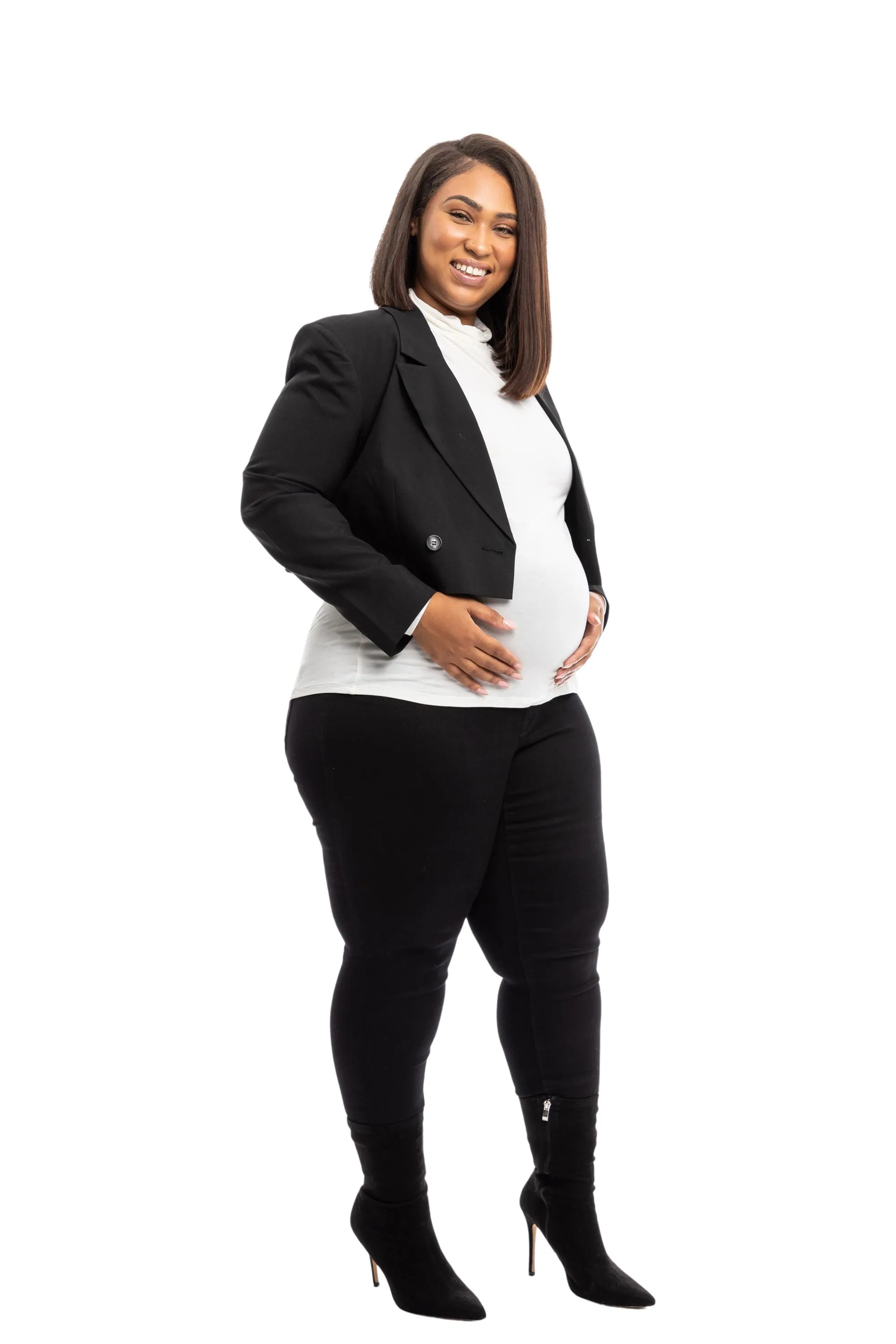 Maternity Plus Skinny w/ Bellyband in Black sold by 1822 Denim product image thumbnail 2