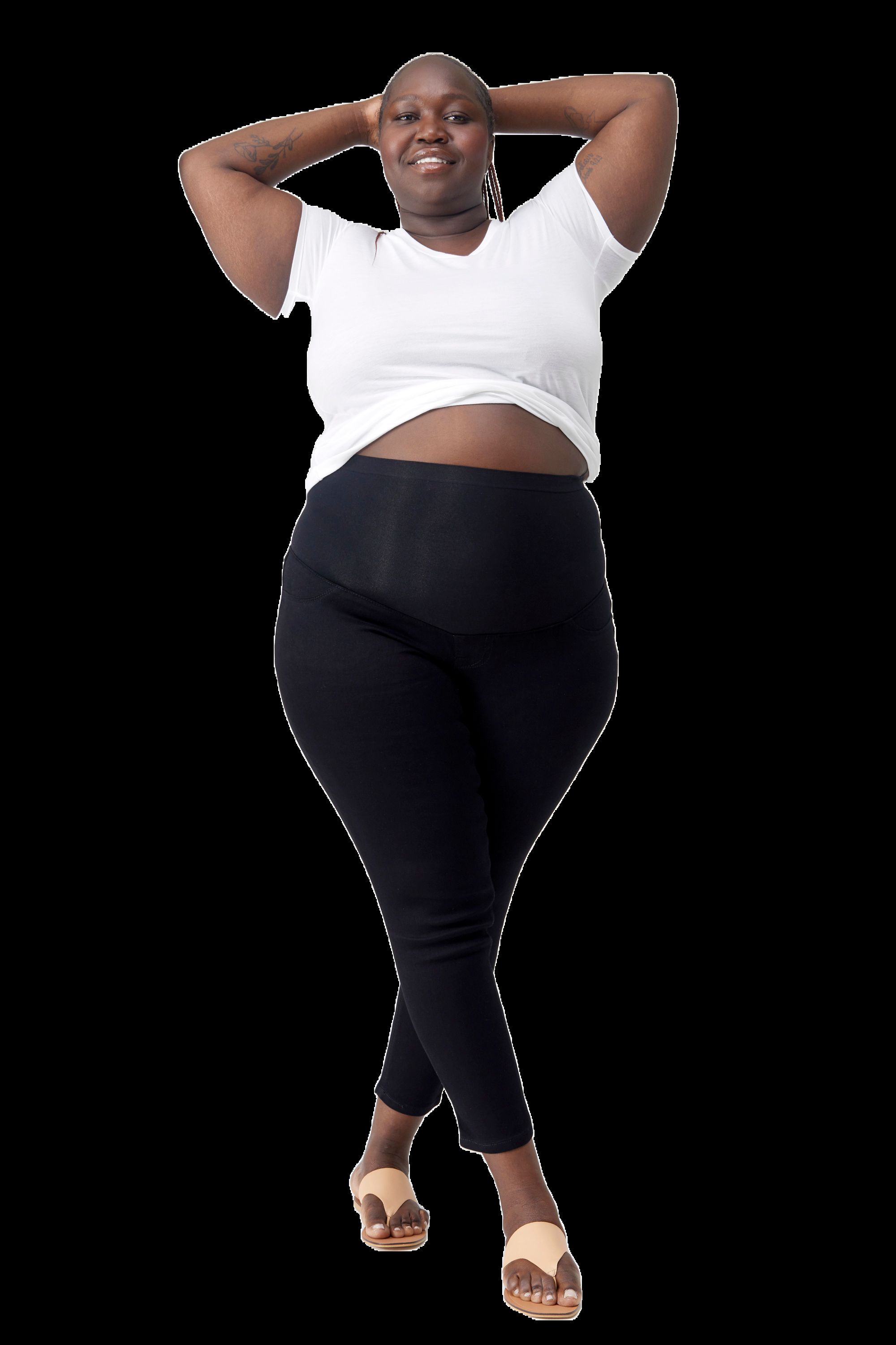 Maternity Plus 28" Butter Ankle Skinny With Bellyband In Wynter Black sold by 1822 Denim