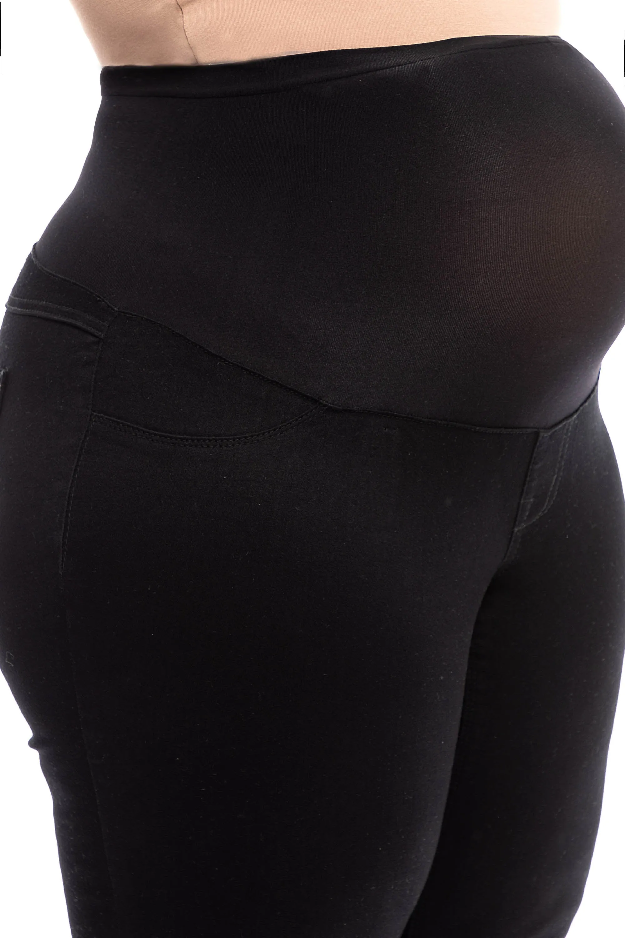 Maternity Plus Skinny w/ Bellyband in Black sold by 1822 Denim product image thumbnail 4
