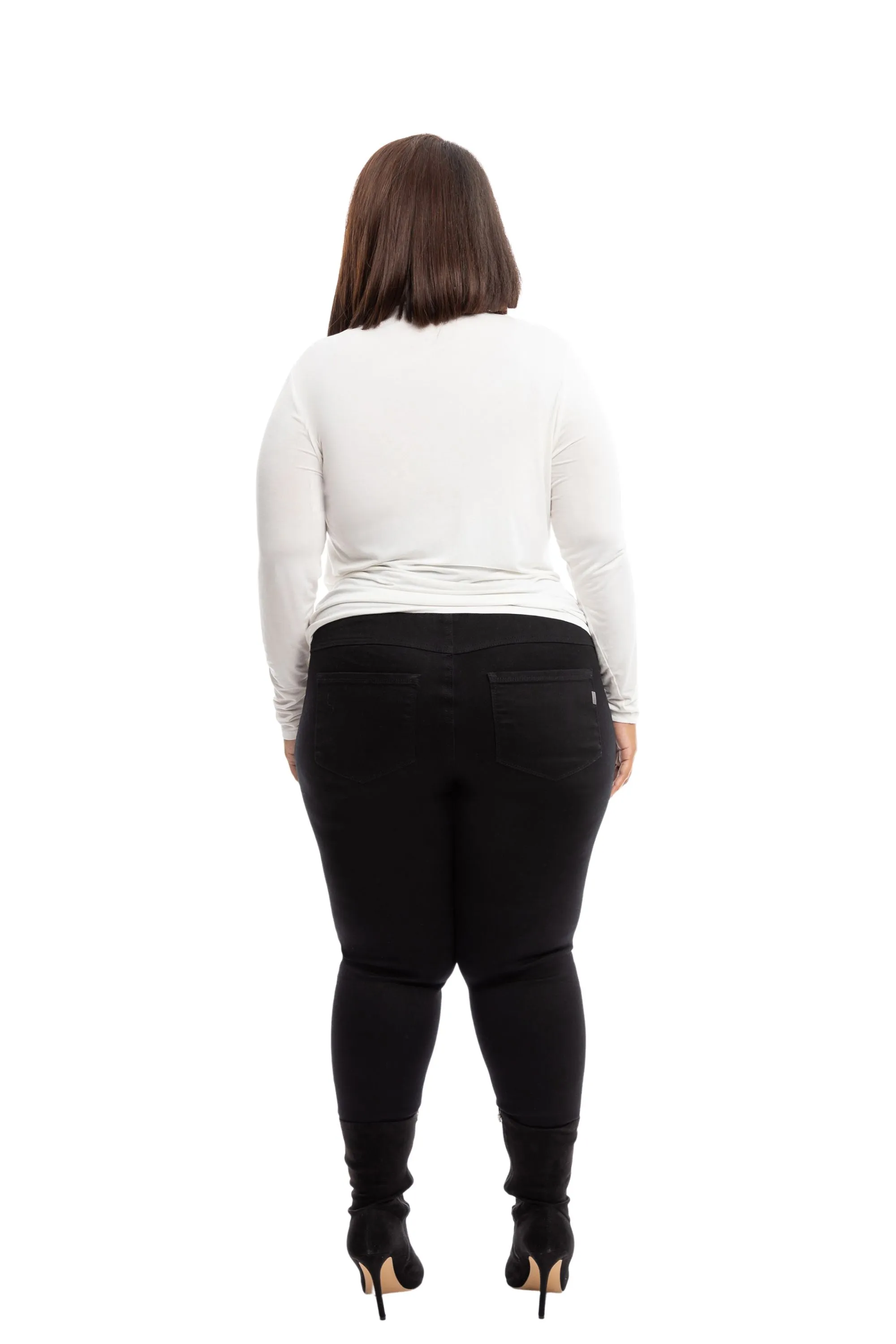 Maternity Plus Skinny w/ Bellyband in Black sold by 1822 Denim product image thumbnail 3