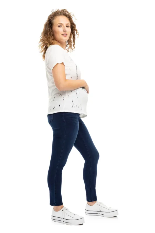 Maternity Butter Skinny w/ Bellyband in Marco sold by 1822 Denim