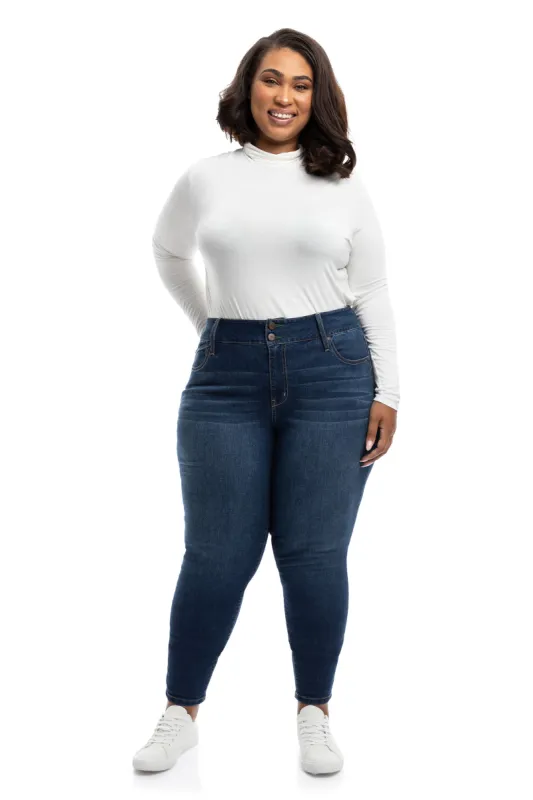 Plus High Rise Eco Ankle Skinny In Ziggy sold by 1822 Denim